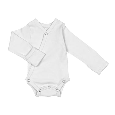 L'ovedbaby Kimono Bodysuit, White